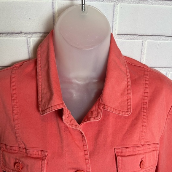 Talbots orange stretch blazer Jacket Lightweight Tailored/size 10 - Picture 5 of 8